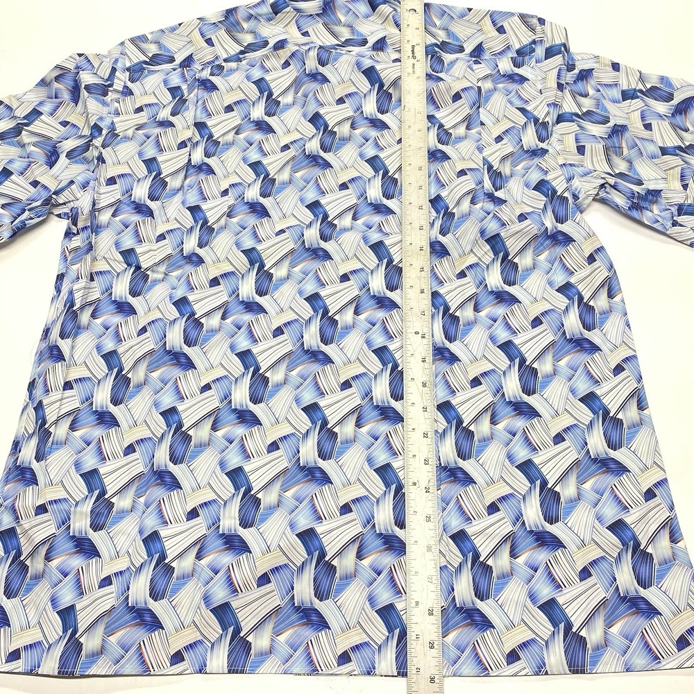 Solemare Maus & Hoffman Mens L Button Up Shirt All Over Print Abstract Short - Picture 13 of 14